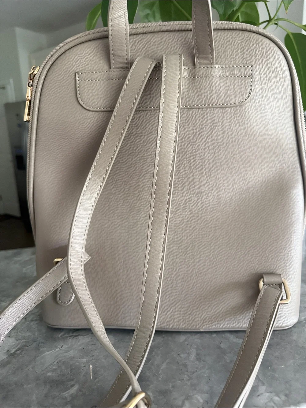 New! Chic Taupe Women’s Backpack Purse